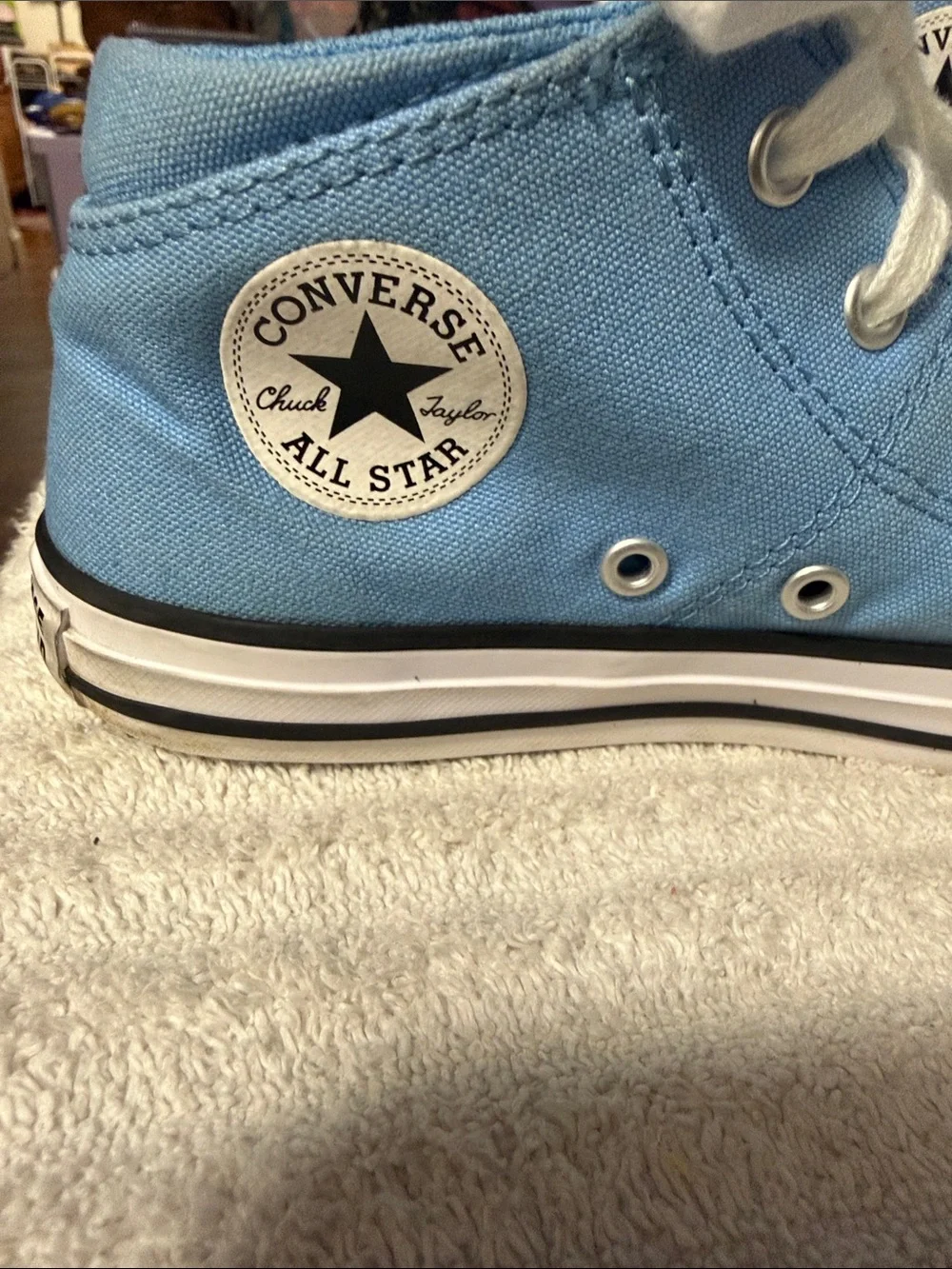 Converse Kids High Top Sneakers in Light Blue